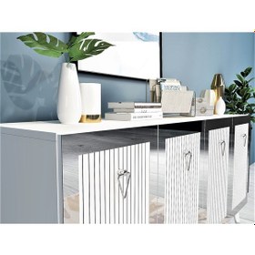 Resim LAZER DESENLİ BARE KONSOL BEYAZ-GÜMÜŞ 