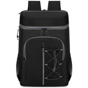 Resim Wezone Çok Amaçlı Kamp Sırt Çantası: İzolasyonlu, Büyük Depolama, Alüminyum Folyo, Logo Özelleştirme 20 Adet, Siyah Siyah 