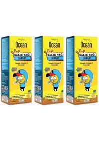 Resim Ocean Balık Yağı Şurubu Portakal Aromalı Kral Şakir 150 ML 3 Adet 