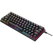 Resim Xindoker 63 Tuşlu Rgb Aydınlatmalı Mekanik Oyun Klavyesi - Yeşil/kırmızı Aksanlı, Usb Bağlantılı 
