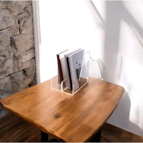 Resim TUVA REKLAM Tuva Reklam Çok Amaçlı Ve Pratik Kullanımlı Şeffaf Pleksi Kitaplık Dergilik ( 2 Adet ) 