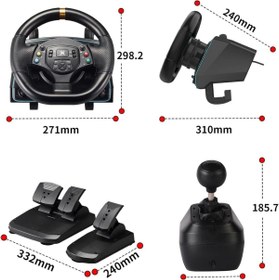 Resim CRK TECH Ps4 Ps3 Pc Xbox One/s/x Ns Uyumlu 1080• Oyuncu Direksiyon Seti Manuel Vites Titreşim 3 Pedalli 