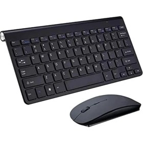 Resim Torima Akıllı Kablosuz Klavye Mouse Seti 10 Metre Menzil Siyah Ev Ofis Kullanımı İçin 