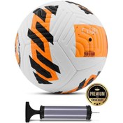 Resim Turuncu Yeni Desenli Futbol Topu 4 Astarlı No:5 480 Gr + Pompa Hediyeli X507 Turuncu 