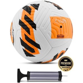 Resim Turuncu Yeni Desenli Futbol Topu 4 Astarlı No:5 480 Gr + Pompa Hediyeli X507 Turuncu 
