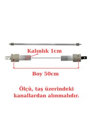 Resim Parmis 50 cm Elektrikli Isıtıcı Cam Montajlı Rezistans – 1 cm Kalınlık – Kuvars Cam İçinde Rezistanslı 