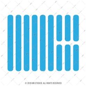 Resim Bcy5 Reflektif Mavi Serit Seti 12 Parca 