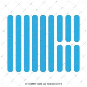 Resim Bcy5 Reflektif Mavi Serit Seti 12 Parca 