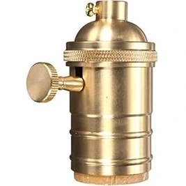 Resim Aydınlatma Anahtarlı Prinç Duy, E27 Duy Ampul Için 