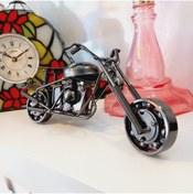Resim SUPERSTOK El Yapımı Metal Demir Motorsiklet Biblo Dekoratif Geri Dönüşüm Konsept Büyük Boy Harley D 