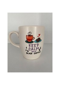 Resim Keep Calm And Black Coffee Beyaz Kupa Bardak Çok Renkli 