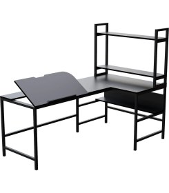 Resim Yasmak 640-S L Masa ,raflı L Şekilli Ofis Masası 