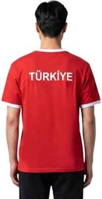 Resim Türkiye Baskılı Unisex Kırmızı Günlük Stil T-Shirt 26DU0003-KRM 