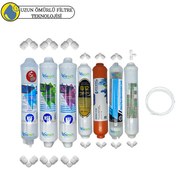 Resim Pemax Water Solutions Kapalı Kasa Su Arıtma Uygun Sertifikalı 7'li Mebransız purefer-B12 Alkali-Mineral-Detox Set 