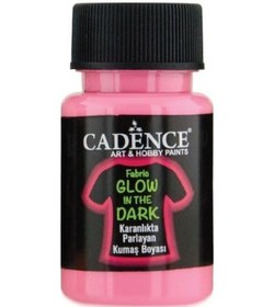 Resim Cadence Gece Parlayan Kumaş Boya - Pembe - Glow In Dark 50Ml 