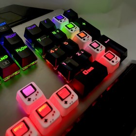 Resim 1 adet Ekran Şeffaf Oyun Konsolu Stili Tuş Takımı, Çapraz Eksen Mekanik Klavye için, Unisex, Bayram Hediyesi, Bilgisayar Klavye Aksesuarı 