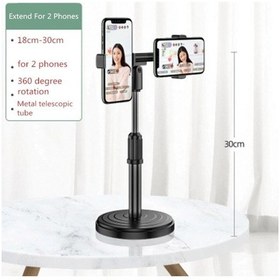 Resim Çok Fonksiyonlu Ayarlanabilir 2'Li Mobil Telefon Tutucu Masaüstü 