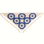 Resim 1 adet Boho Tığ İşi Bandana - Şeytanın Gözleri Desenli Üçgen Turban, El Yapımı Paisley Kadın Başlığı, Bohemian Halloween & Azizler Günü Aksesuarı, Bayramlık Saç Bandı, Retinal Desen, Dekoratif Baş Giyim 