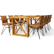 Resim Neiwel Main Doğal Ahşap Toplantı Masası x 100 x 220 Açık Ceviz 