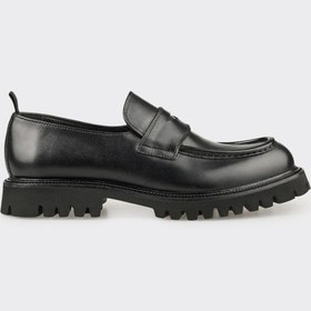 Resim Elle Shoes Siyah Deri Erkek Günlük Loafer 