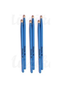 Resim Chroma Baget Mavi 3 Çift - Davul - Bateri Bageti Drumsticks 5a Pürüzsüz Yüzey 