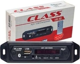 Resim Class Araç Oto Teyp Aux Usb Sd Bluetooth Mikrofonlu Çevirici Mp3 Dönüştürücü, EDRWL402 