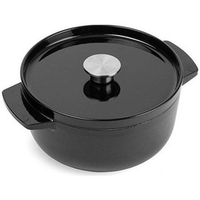 Resim Kitchenaid Siyah Döküm Demir Tencere 22 Cm Siyah 