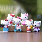 Resim 6 adet Sanrio Serisi Süsleme PVC Malzeme Hello Kitty Serisi Benzersiz Görünüm Hediye İstenen Yüksek Oynama Olası Halloween Noel Hediye Koleksiyonu Süsleme ve Daha Fazlası 