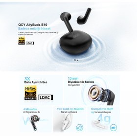 Resim Qcy Ailybuds E10 Hi-res - Ldac - Çift Cihaz - Oyun Modu 4 Mics Enc Bluetooth Kulaklık 