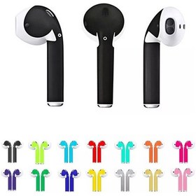 Resim Apple Uyumlu AirPods Kulaklık Kaplama Sticker Koruyucu Film Etiket Folyo 1 Çift 