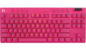 Resim Logitech G Pro X Lightspeed Kablosuz Tactile İngilizce Q Magenta Oyuncu Klavyesi - 920-012159 