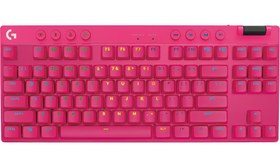 Resim Logitech G Pro X Lightspeed Kablosuz Tactile İngilizce Q Magenta Oyuncu Klavyesi - 920-012159 