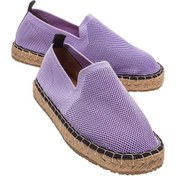 Resim Unisex El Yapımı Triko Espadril Lila-beyaz Beyaz 
