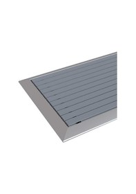 Resim Arfen Kauçuk Üst Yüzeyli Alüminyum Gri Paspas 60 X 90 Cm 