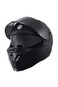 Resim MOTOANL Motosiklet Double Vizörlü Full Face Kask Ce Motor Kaskı Mat Black Edition 