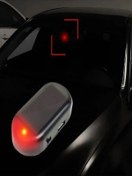 Resim 1 Adet Kırmızı Renk Güneş Enerjili Led Güvenlik Işıkları, Caydırıcı Hırsızlık Alarm Ledi Bataryasız 