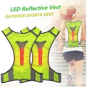 Resim Electric Led Reflektörlü Scooter İkaz Yeleği - Güvenlik Ve Görünürlük İçin Sarı-turuncu Sarı - Turuncu 