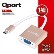 Resim QPORT Q-TV TYPE-C TO VGA 60Hz 1920x1080P ÇEV RİCİ 