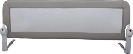 Resim Babydoor Bebek Güvenlik Yatak Bariyeri 120 Cm Gri Fileli Katlanabilir Düz Gri 150 