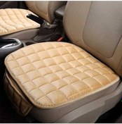 Resim Dancemonkey Kaymaz Kış Araba Ön Koltuk Kılıfı Pedi Cepli Evrensel Kadife Yastık - Bej 