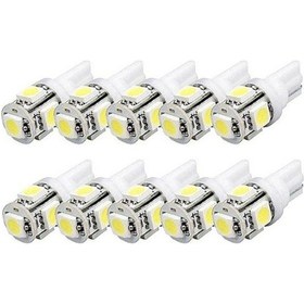 Resim 10 Adet W5w 2825 T10 Kama 5-smd 5050 Xenon Beyaz Işık Led Ampuller Araba Oto Işıkları 