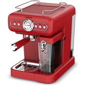 Resim Karaca Vintage Craft Süt Hazneli Espresso, Latte ve Capuccino Makinesi Red 