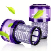 Resim For DYSON V12 için 2 adet Yedek Filtre Seti, for DYSON V12 Detect Slim Absolute / Total Clean / Extra / Fluffy Vakum Temizleyicileri için Uygun, Yıkanabilir Yedek Parçalar V12 HEPA Filtre Aksesuarları, #DY-971517-01 ve 97151701'i Yeriyle Değiştirir. 