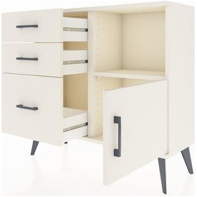 Resim Arges Şifonyer Tek Raflı 3 Çekmeceli Tek Kapaklı 88x30x80 Aytaşı-aytaşı Aytaşı 