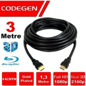 Resim Codegen Cps30 3Metre Hdmi Görüntü Kablosu 3D Gold 1.4V 2K 