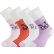 Resim Moyra Socks 4'lü Desenli Unisex Bebek Çorabı 