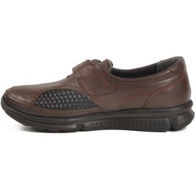 Resim Kahve Hakiki Deri Anatomik Kadın Casual Ayakkabı 604 Z Kahve 