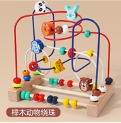 Resim Ruicoo Bebekler İçin Eğitici Ve Eğlenceli Hayvan Figürlü Boncuk Dizme Oyuncağı - 0-3 Yaş Çocuklar İçin İdeal 