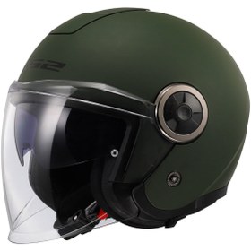 Resim Ls2 Classy Açık Motosiklet Kaskı Mat Yeşil 