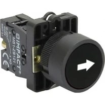 Resim İmpact 22 mm Yaylı Buton İşaretli Siyah / Beyaz Ok 